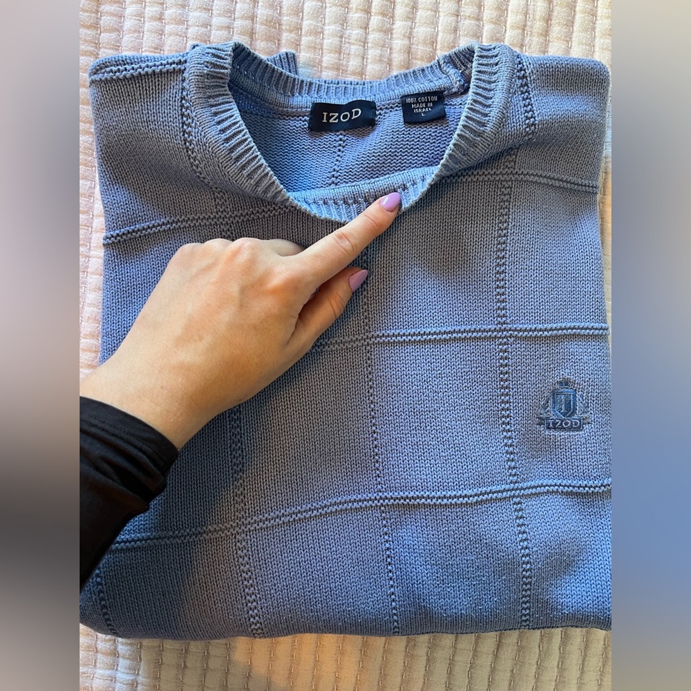 Izod 100% Cotton Textured Sweater